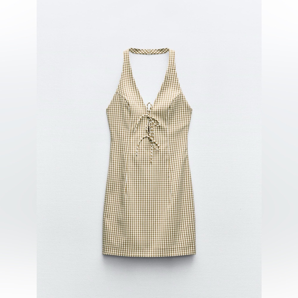 Zara Gingham Mini Dress NWT